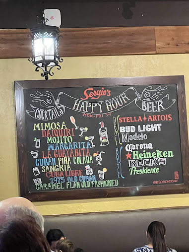 Menu Sergio's Restaurant - 8