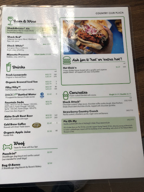Menu Shake Shack Country Club Plaza - 4
