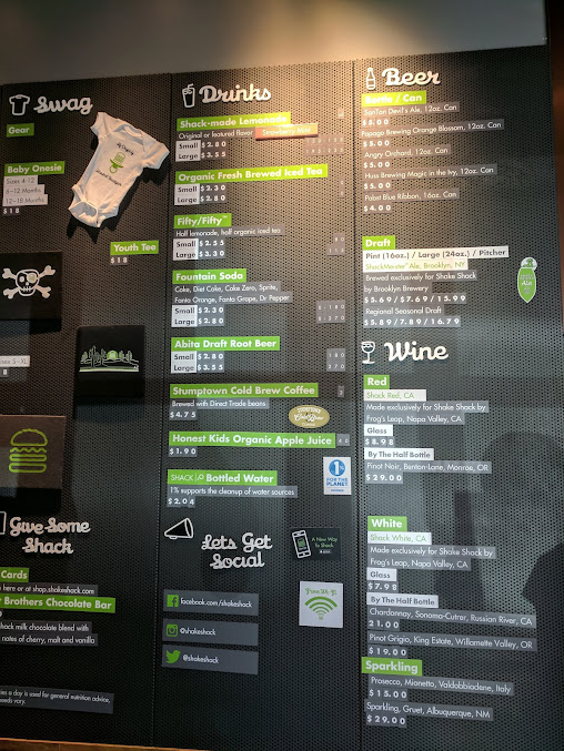 Menu Shake Shack Uptown Plaza Camelback Central - 9