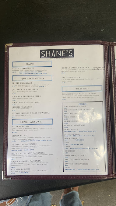 Menu Shane's Brooklyn - 1