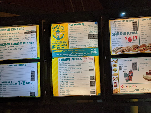 Menu Sharks Fish And Chicken Merrillville - 0