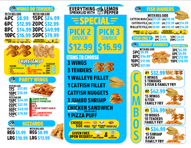 Menu Sharks Fish Chicken South Grand Ave East - 0