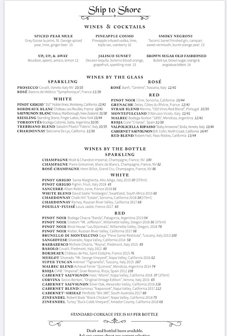Menu Ship To Shore - 5