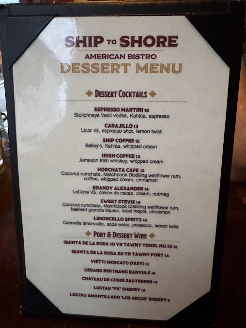 Menu Ship To Shore - 8