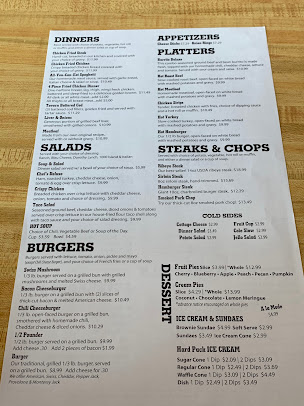 Menu Shoemakers Restaurant - 6