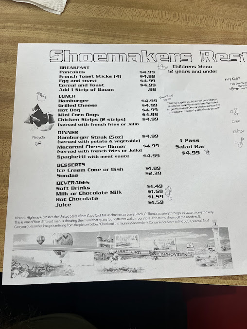 Menu Shoemakers Restaurant - 8