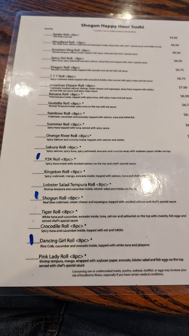 Menu Shogun Japanese Restaurant Wilkes Barre - 3