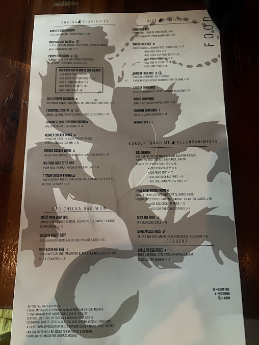Menu Shōjō Boston - 0