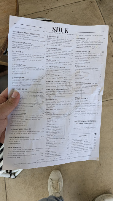 Menu Shuk Bondi - 4