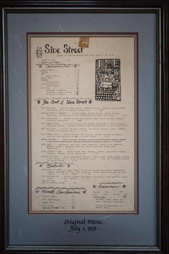 Menu Side Street Restaurant - 4