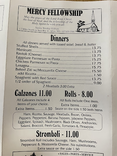 Menu Sidney Joe's - 1
