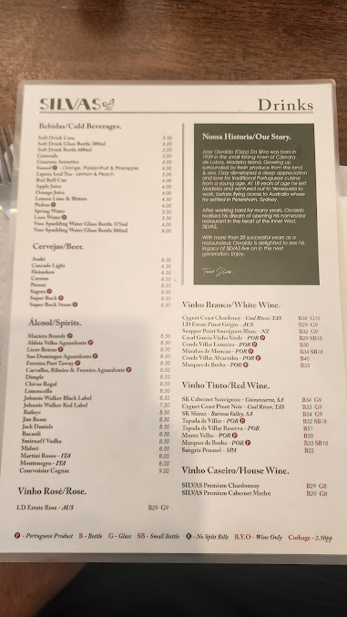 Menu Silvas Restaurant - 1