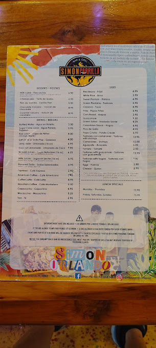 Menu Simon Parrilla Bar And Grill - 2