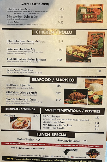 Menu Simon Parrilla Bar And Grill - 6