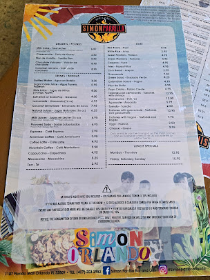 Menu Simon Parrilla Bar And Grill - 7