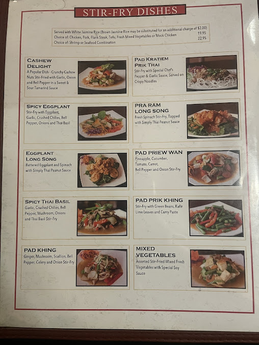 Menu Simply Thai Restaurant - 1