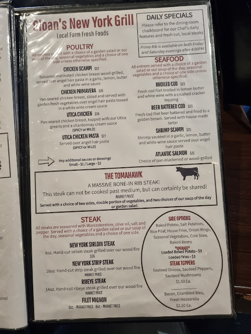 Menu Sloan's New York Grill - 6