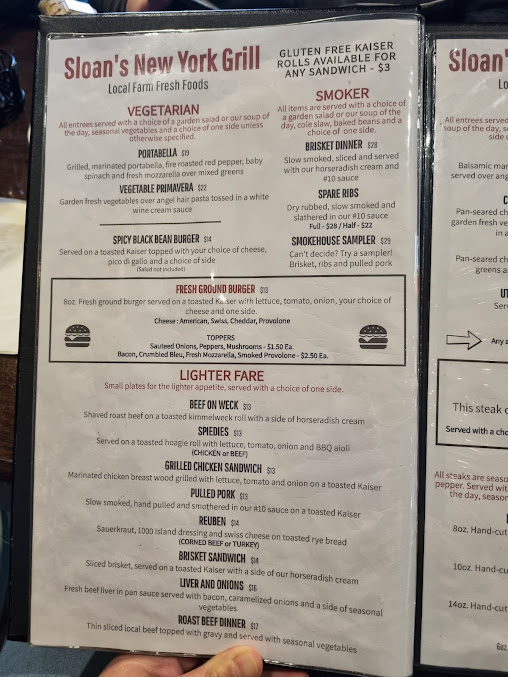 Menu Sloan's New York Grill - 8