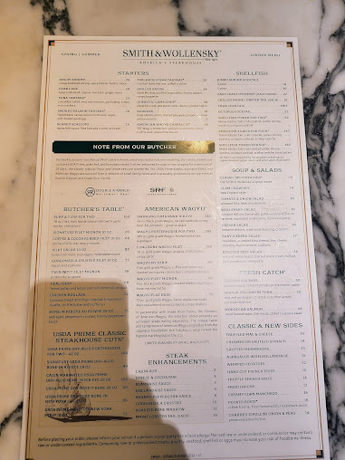Menu Smith & Wollensky - Boston - 6