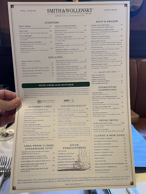Menu Smith & Wollensky - Boston - 7