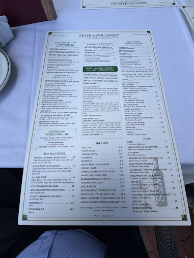 Menu Smith & Wollensky - Boston - 9
