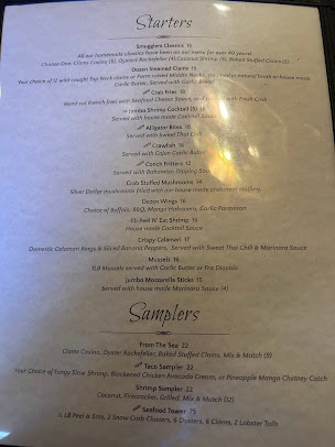 Menu Smuggler's Cove - 2