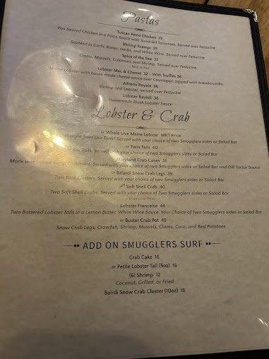Menu Smuggler's Cove - 3