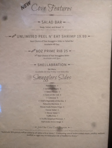 Menu Smuggler's Cove - 6