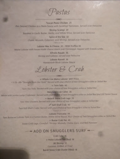 Menu Smuggler's Cove - 7