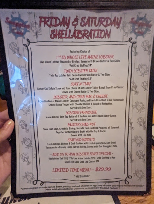 Menu Smuggler's Cove - 8