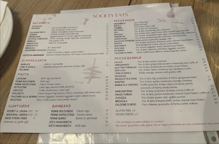 Menu Society Pizza Bar - 0