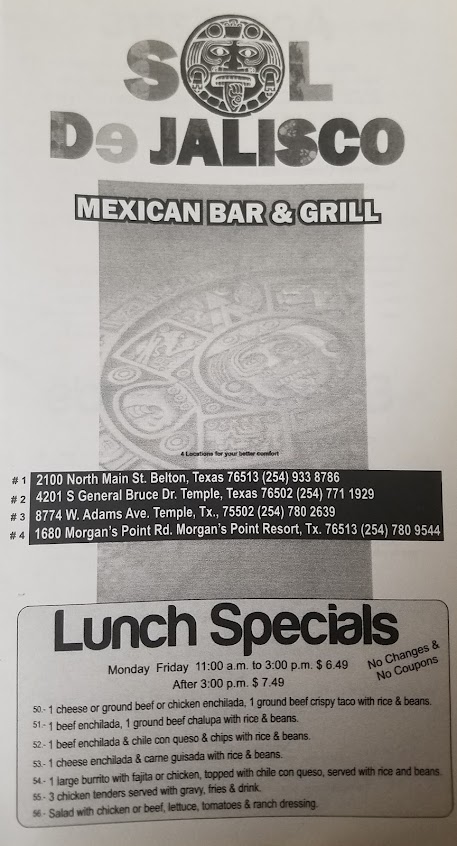 Menu Sol De Jalisco N Main Street - 5