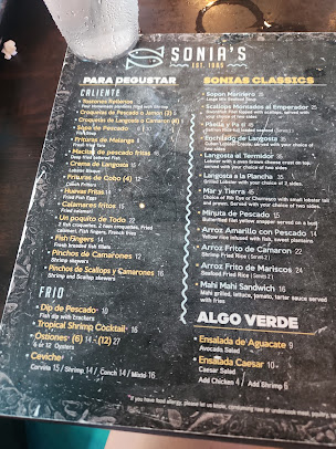 Menu Sonia's Seafood Market & Restaurant - 8