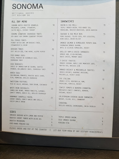 Menu Sonoma Bakery - 7