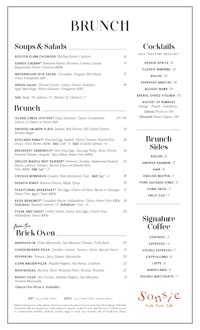 Menu Sonsie - 5