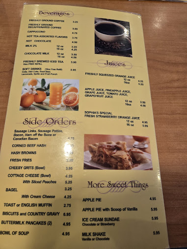 Menu Sophias House Of Pancakes Michigan City - 6