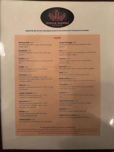 Menu Spacca Napoli Pizzeria - 2