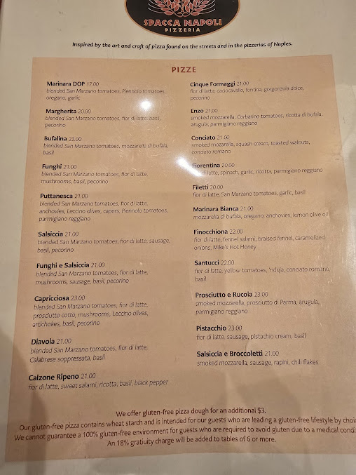 Menu Spacca Napoli Pizzeria - 8