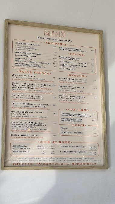 Menu Spaghetteria Randwick - 5