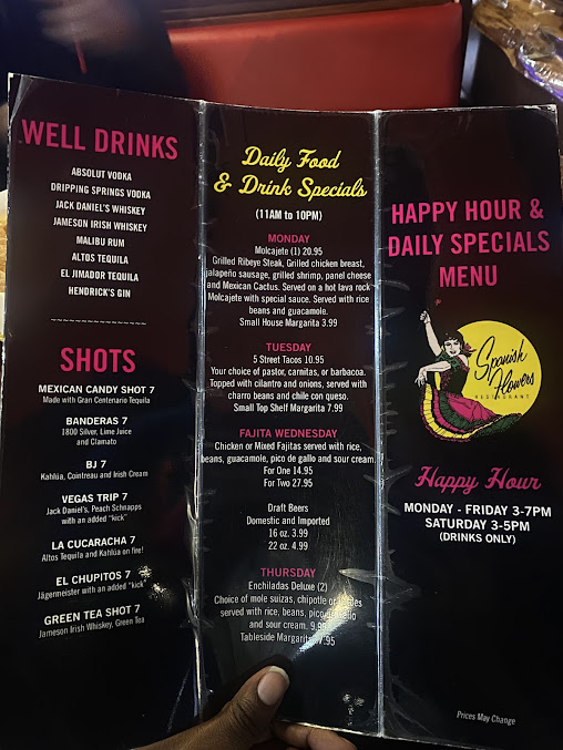 Menu Spanish Flowers - 0
