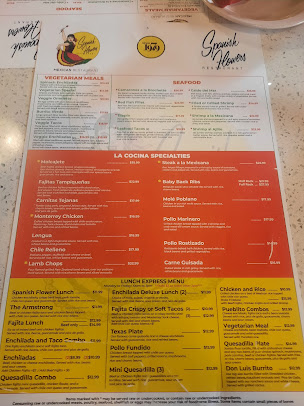 Menu Spanish Flowers - 8