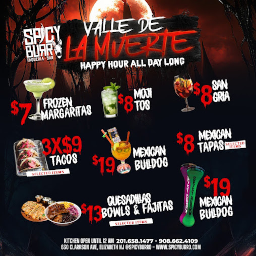 Menu Spicy Burro Mexican Restaurant Bar - 8