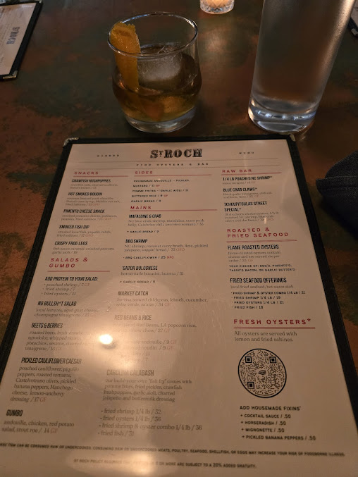 Menu St. Roch Fine Oysters + Bar - 9
