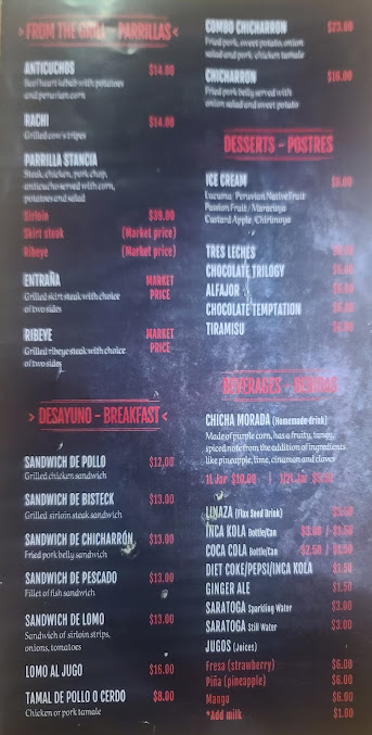 Menu Stancia Peruvian Fusion Restaurant - 4
