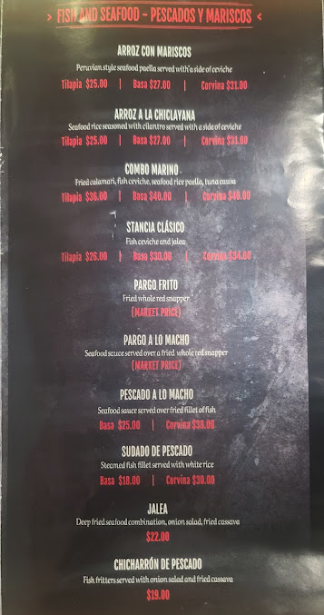 Menu Stancia Peruvian Fusion Restaurant - 9