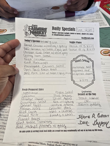 Menu State Farmers Market Restaurant - 7