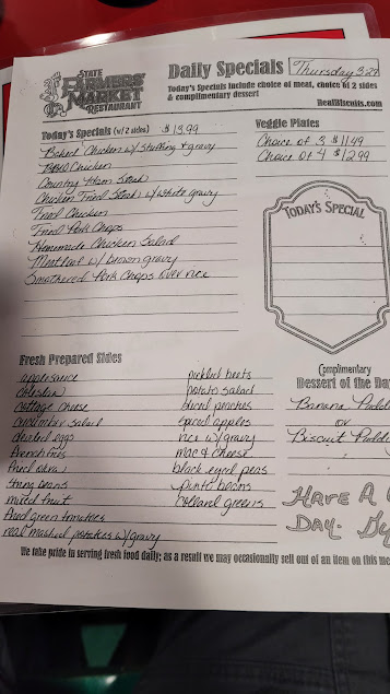 Menu State Farmers Market Restaurant - 11
