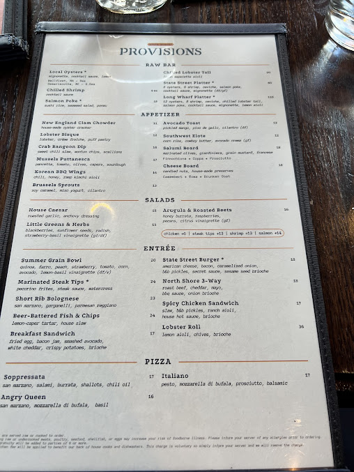 Menu State Street Provisions - 5