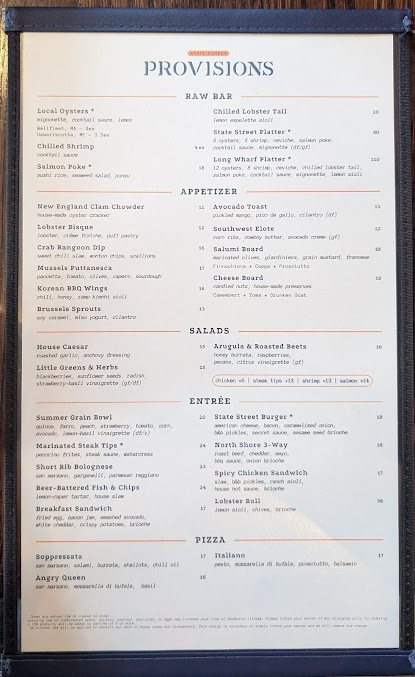 Menu State Street Provisions - 8