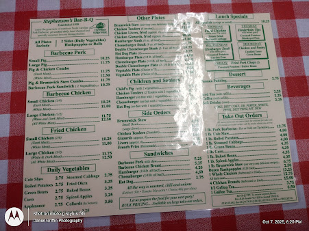 Menu Stephenson's Bar-B-Q - 4